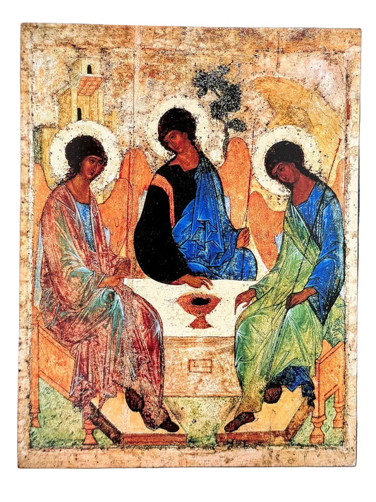 Holy Trinity Icon by Andrei Rublev – Handmade Orthodox Icon