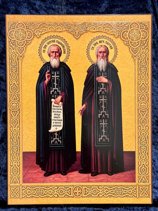Saint Sergius of Radonezh and Saint Sergius of Valaam icon