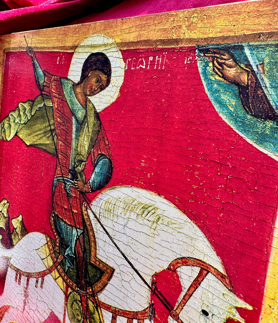 Orthodox Icon of Saint George the Victorious – The Miracle of the Dragon