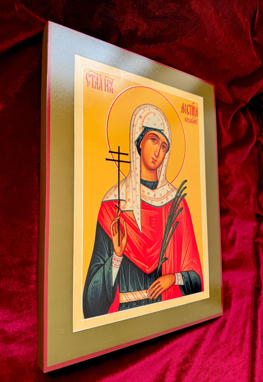 icon of The Holy Martyr Alevtina (Valentina) at Caesarea in Palestine