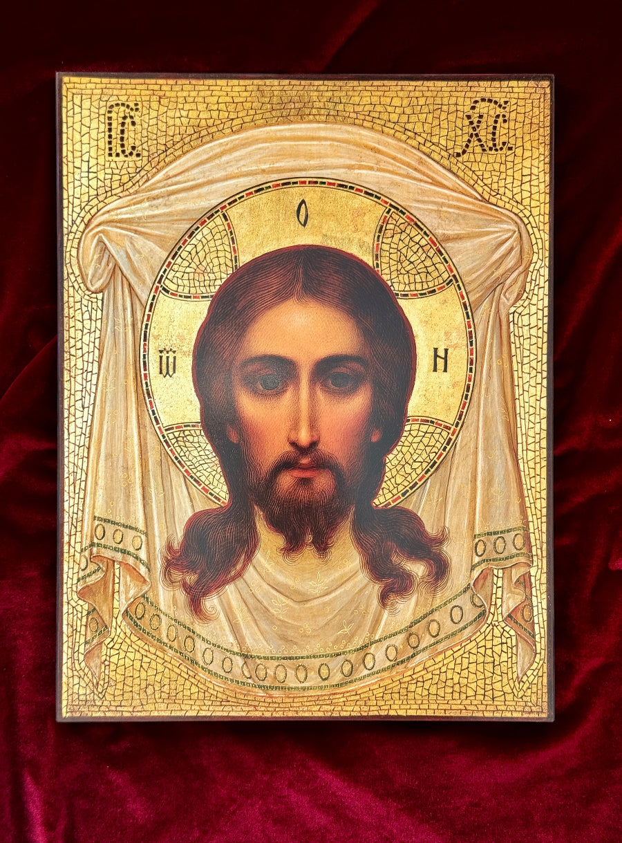Icon Savior Not Made by Hands, Miraculous Mandylion. Ubrus 