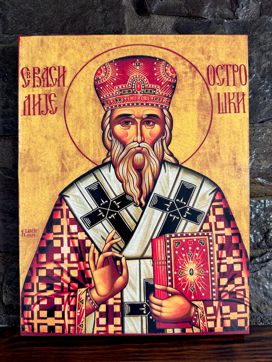 Icon of Saint Basil of Ostrog
The Miraculous Healer and Wonder-Worker of the Balkans