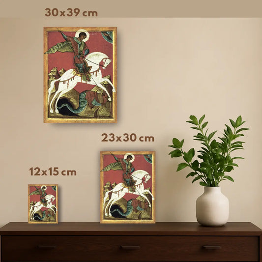 Orthodox Icon of Saint George the Victorious – The Miracle of the Dragon icons
