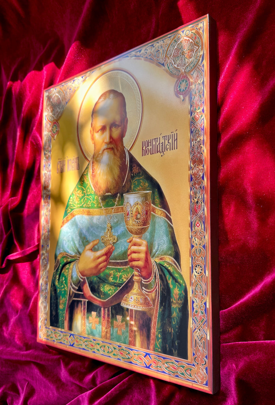 Icon of Saint John of Kronstadt with detailed