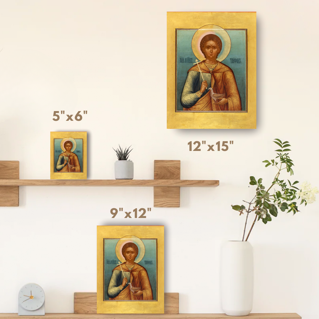 Saint Tryphon is especially venerated as:

A protector of crops, gardens, and vineyards

A helper against pests, drought, and natural disasters