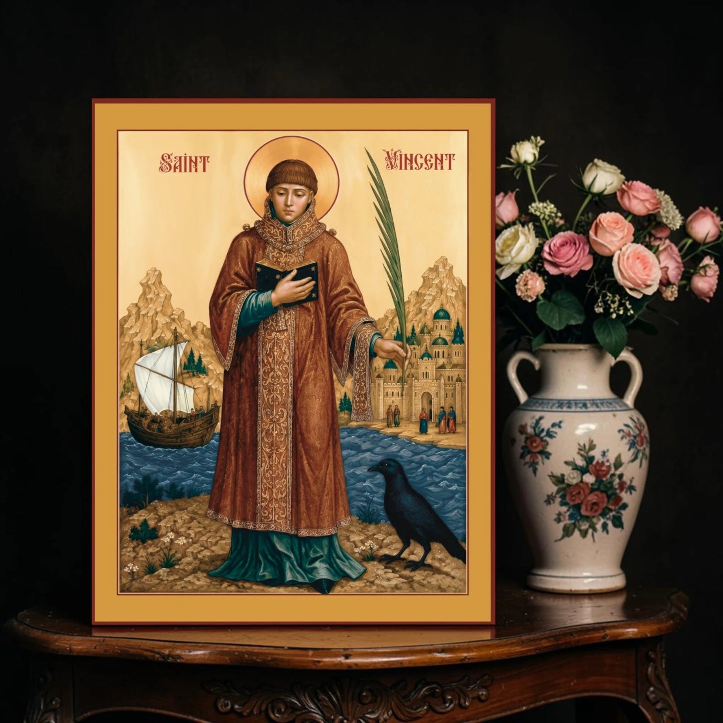 This icon is a meaningful gift for:

Those bearing the name Vincent / Vincenzo / Vicente / Vincentas / Vikentiy
Deacons and those preparing for ordained ministry
Winemakers, vineyard owners, wine merchants, and all who work with the vine