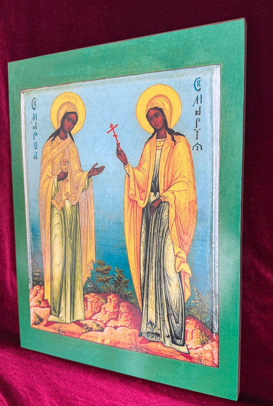 Orthodox icon Martha Mary Bethany sisters Christ