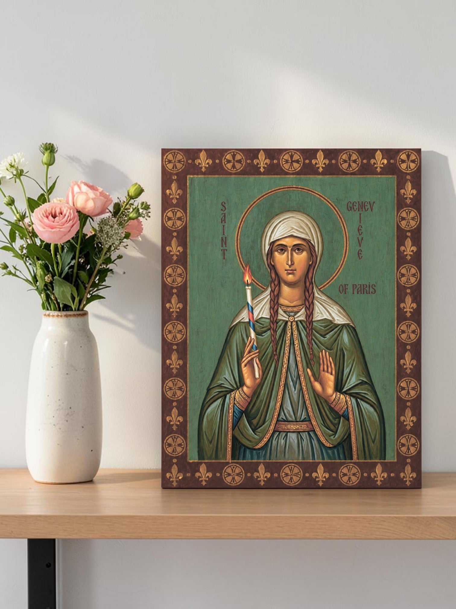 Saint Genevieve of Paris Orthodox icon patron of cities protectress of exiles wonderworker of Gaul