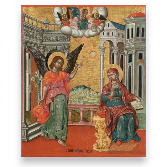 Icon of the Annunciation of the Mother of God, the Incarnation of Christ &amp; the Beginning of Our Salvation