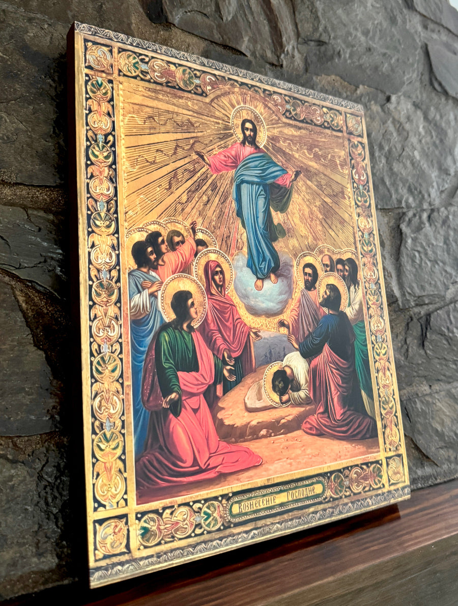 Orthodox icon Ascension with Peter and Paul