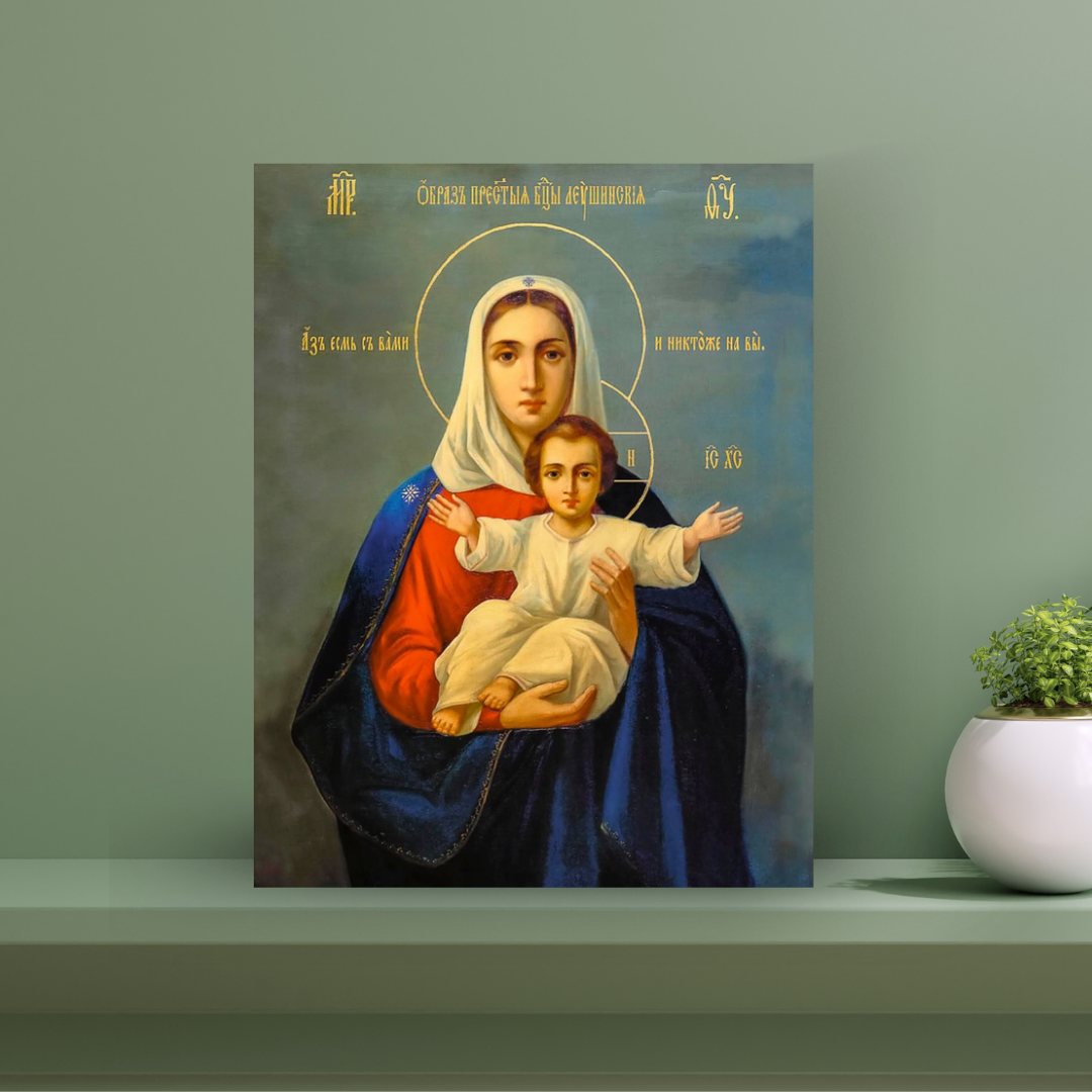 Icon of the Theotokos Holy Virgin Mary with Christ Child of Leushino, Leushinsky Icon of the Mother of God