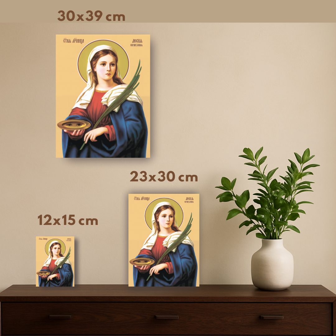 Saint Lucy icon protector of eyesight