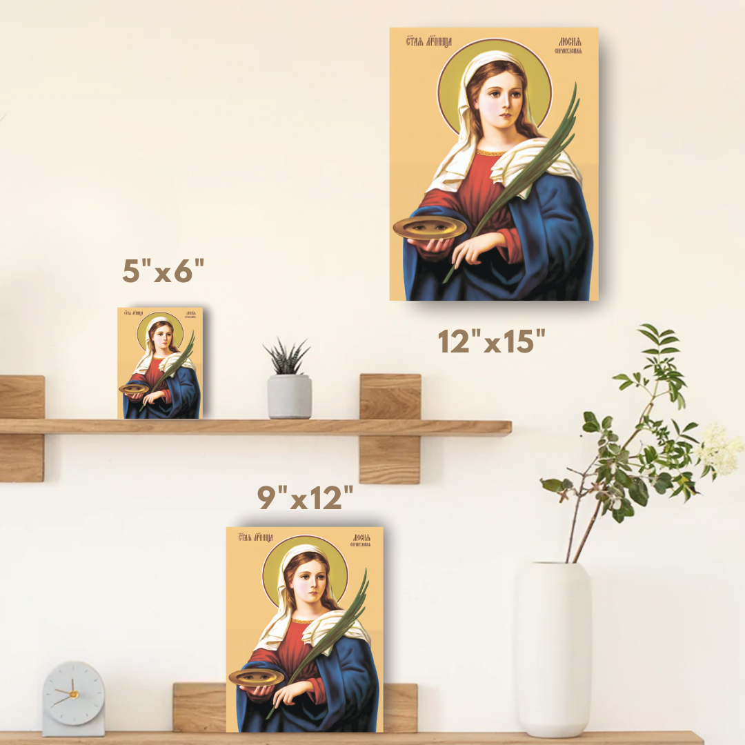 Early Christian martyr Saint Lucy icon