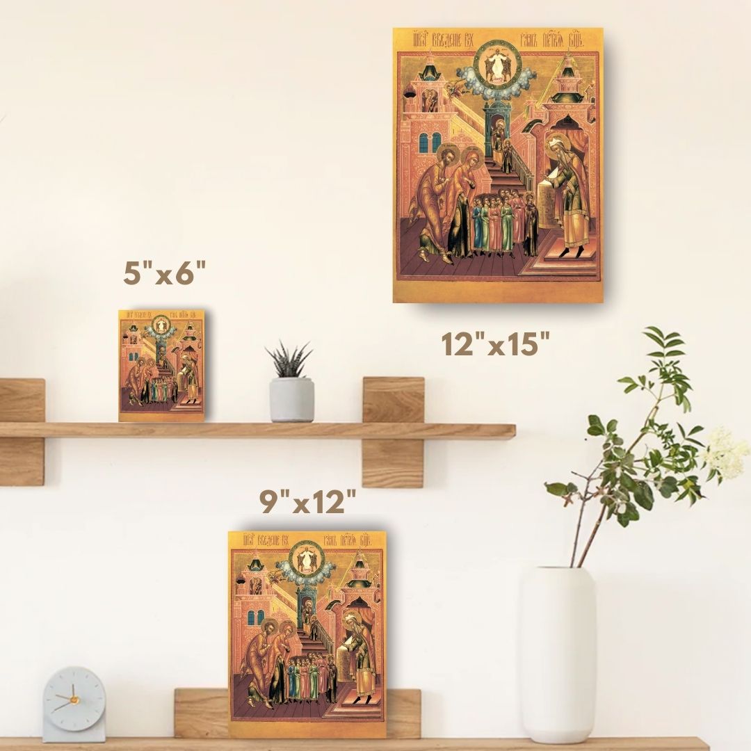 Presentation of the Virgin Mary handmade wooden icon