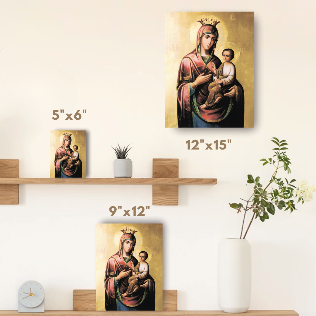 Blessed Mother of God Quick to Hear crowned with Christ blessing the world