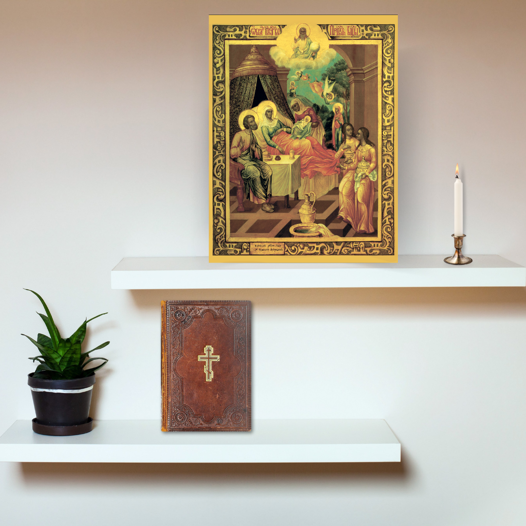 Nativity of the Most Holy Theotokos Wooden Orthodox Icon