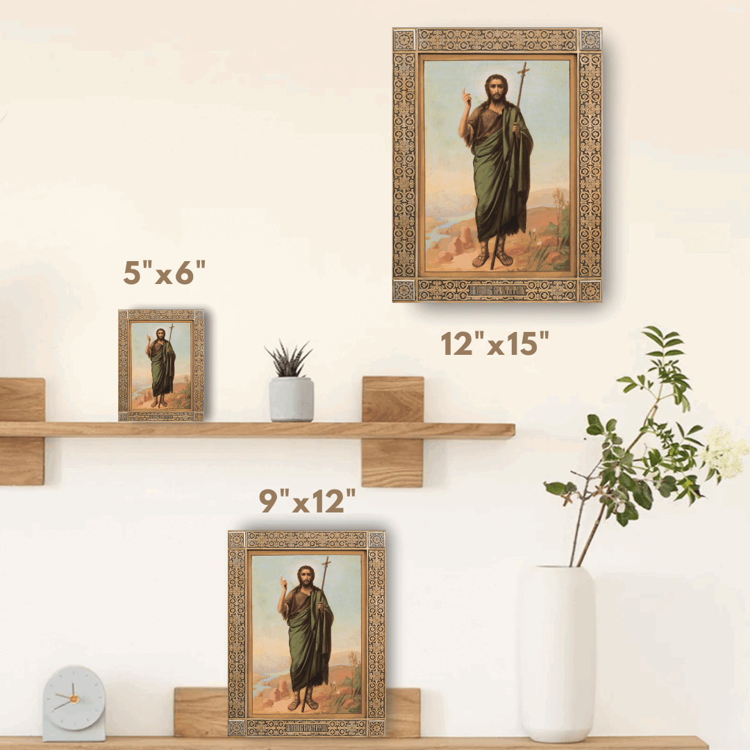 Wooden Orthodox icon for prayer corner or home altar