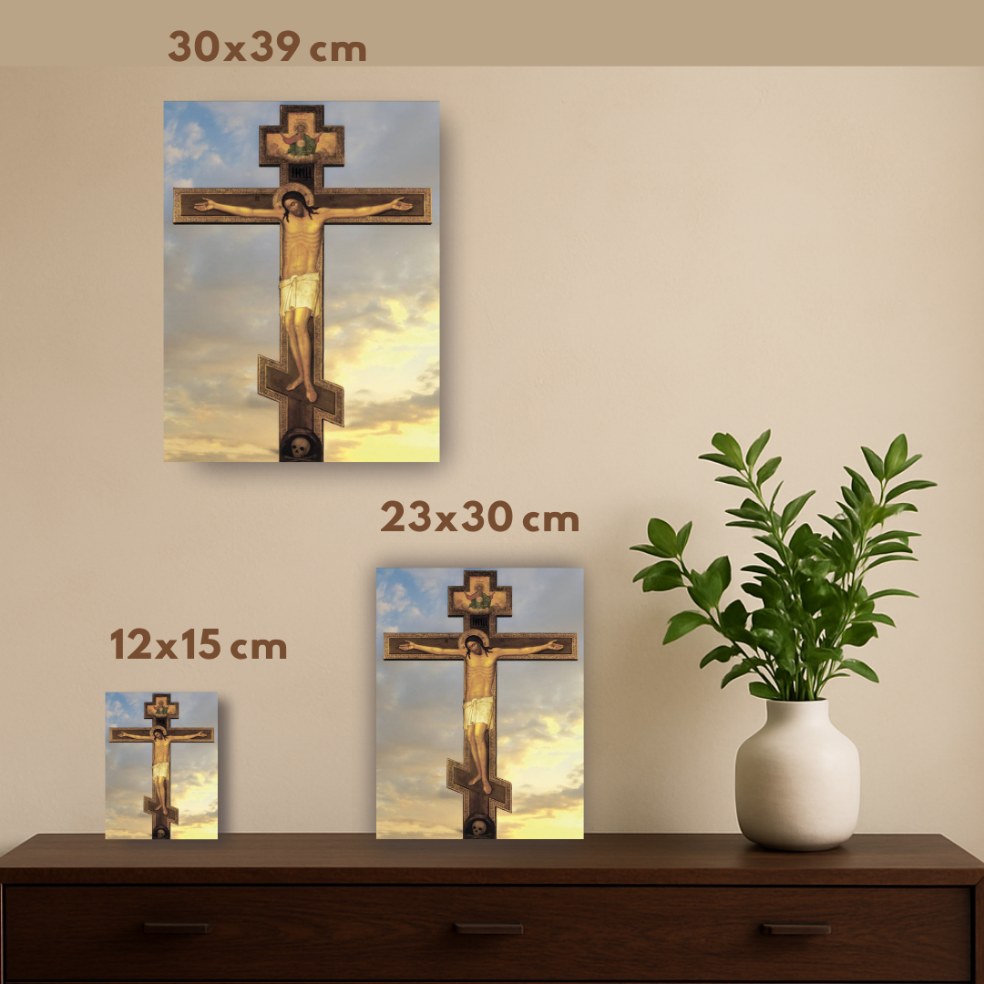 Orthodox Icon of the Crucifixion of Jesus Christ with God the Father (Sabaoth)