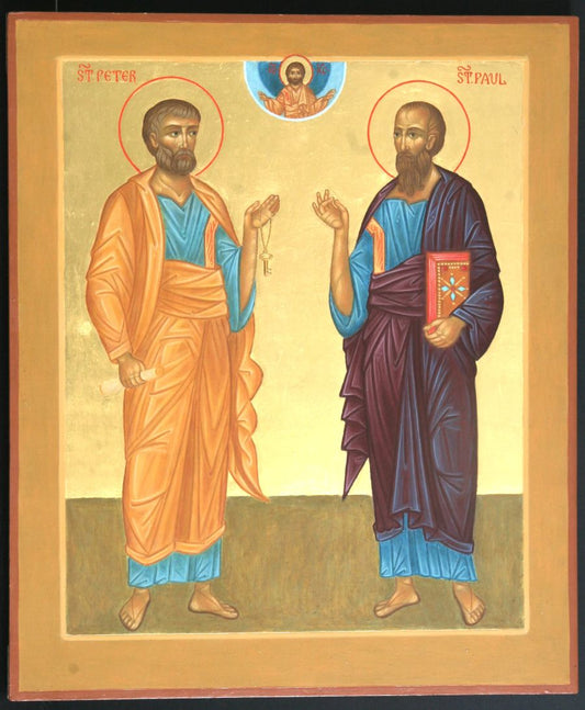Icon of the Holy Apostles Peter and Paul – Orthodox & Catholic Christian Icon of the Two Pillars of the Church, Founders of the See of Rome & Supreme Chiefs of the Apostles.