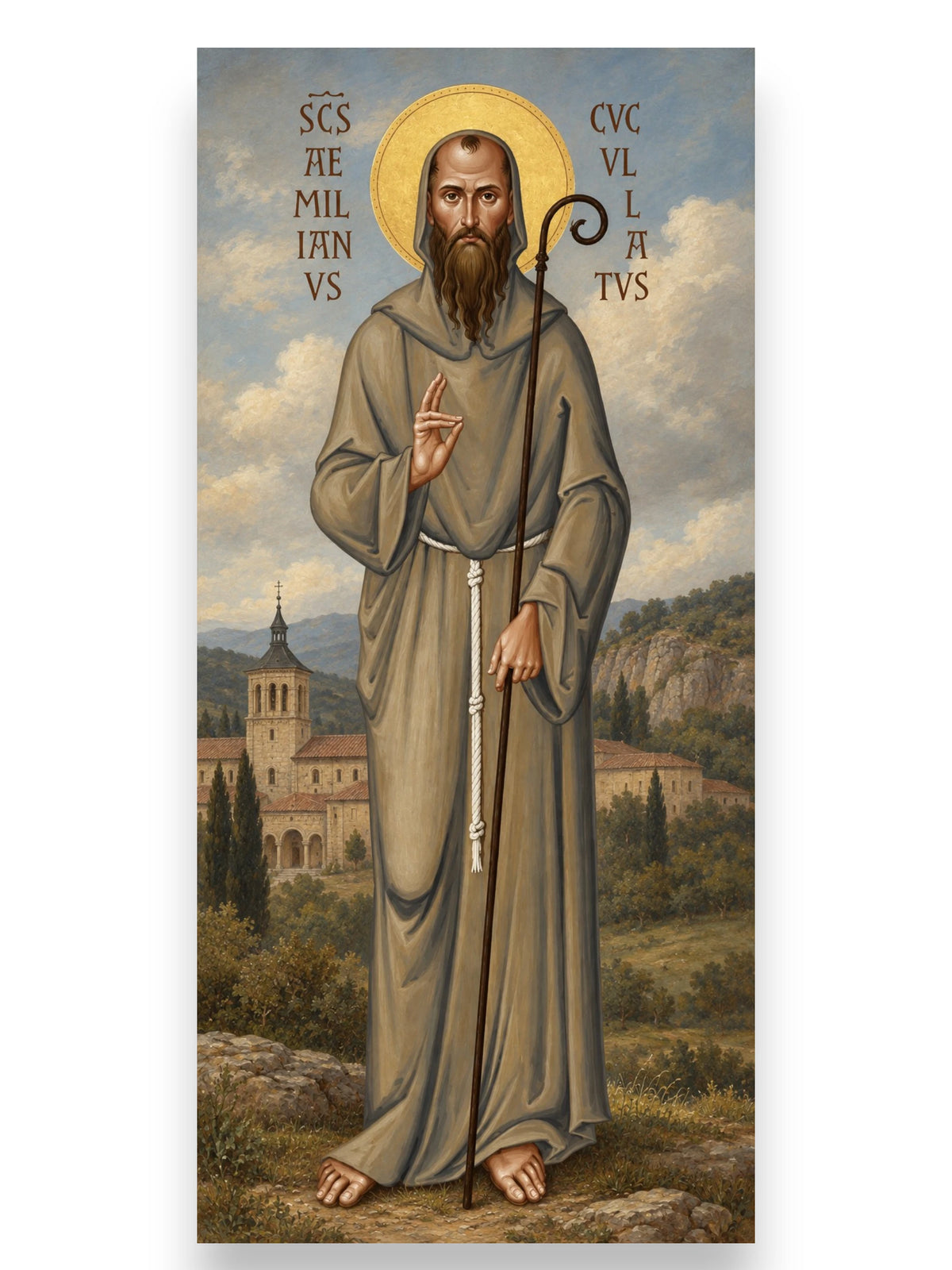 Saint Aemilian of Cogolla San Millan Rare Orthodox Christian Saint Icon
