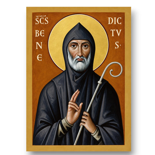 Saint Benedict of Nursia Orthodox icon – Venerable St Benedict