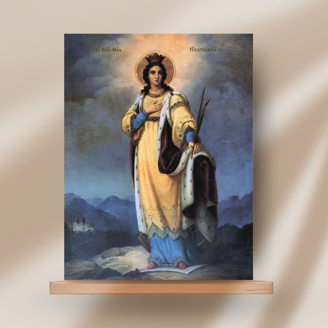 Traditional icon of Saint Catherine the Great Martyr