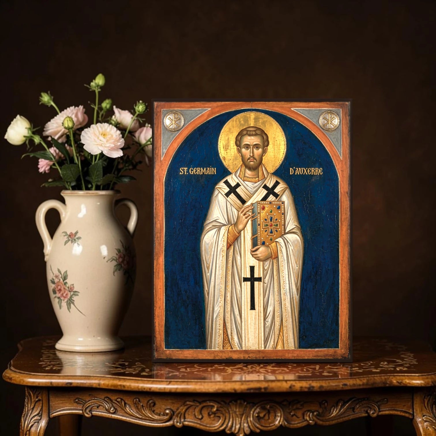 Orthodox icon of Saint Germanus French bishop saint