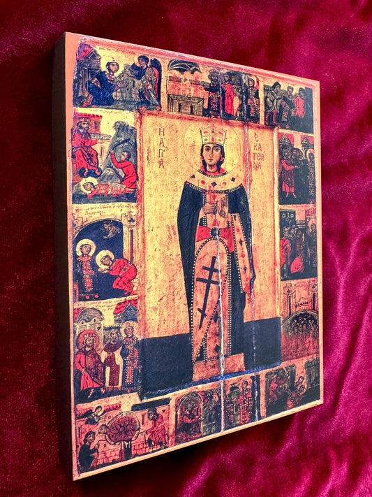 Saint Great Martyr Catherine of Alexandria, with Scenes from Her Life