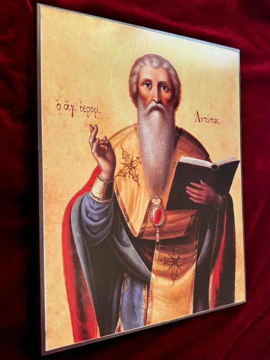 Saint Antipas of Pergamum, Holy Martyr Antipas, Saint Antipas Bishop of Pergamum, Bishop Antipas icon