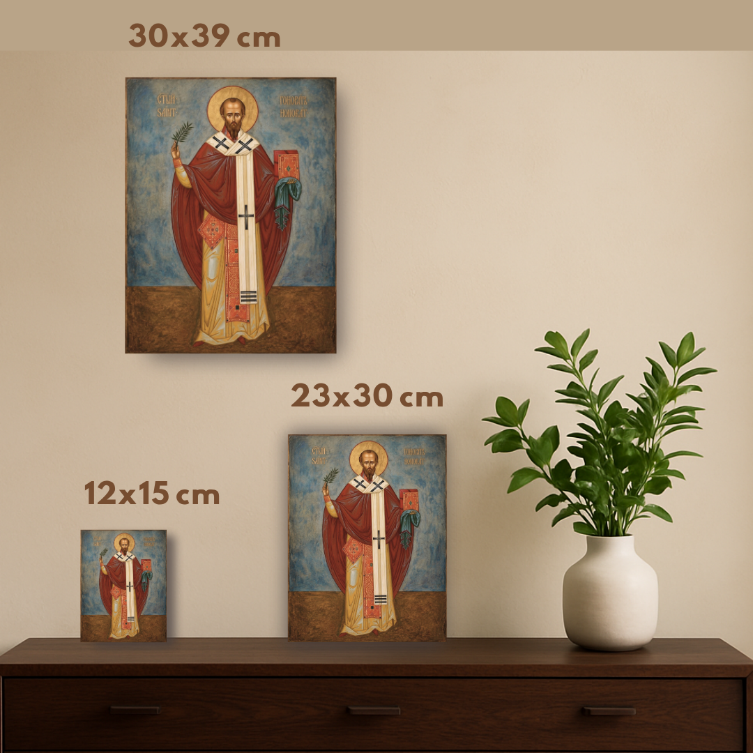 Religious artwork of Saint Honoratus father of monasticism