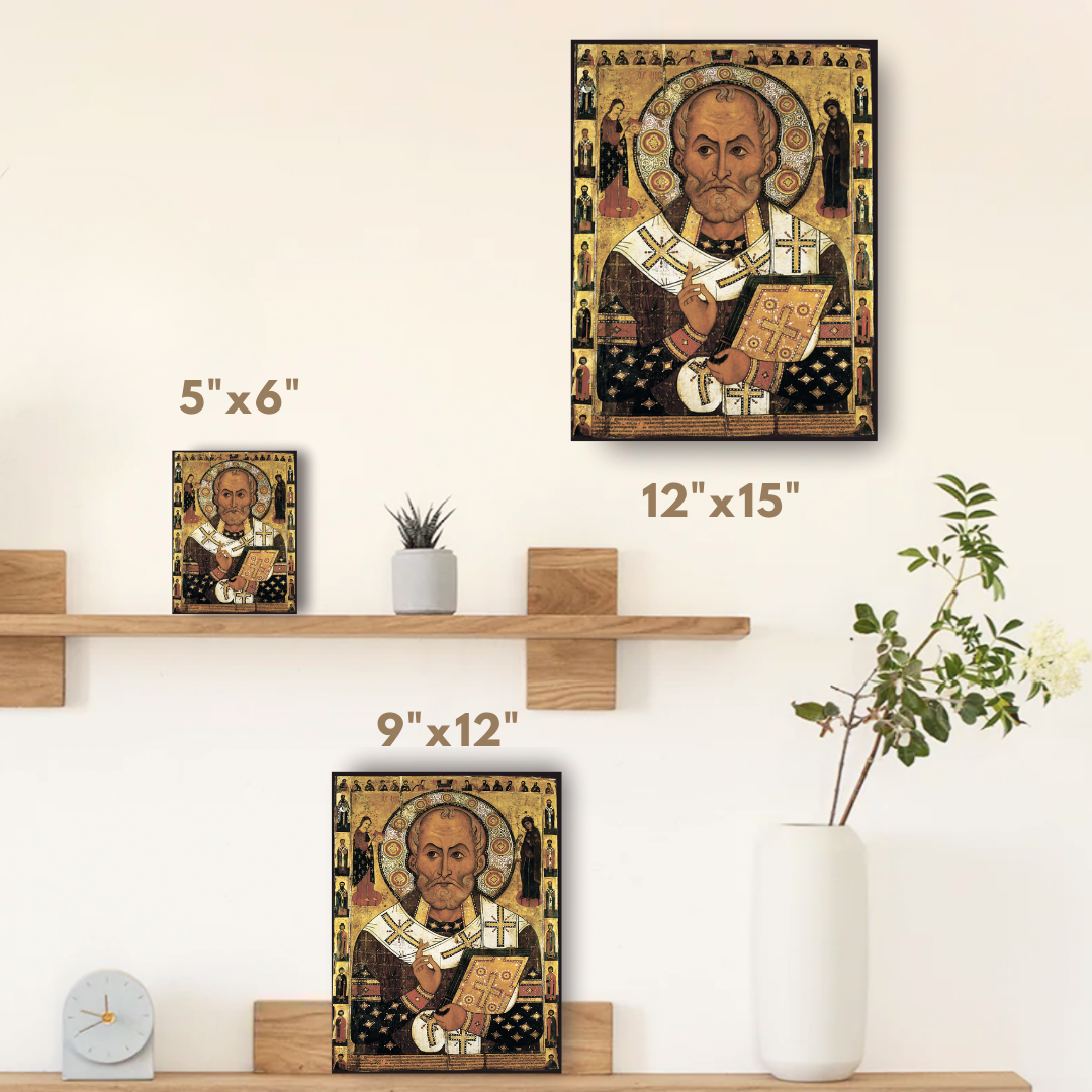 Saint Nicholas the Wonderworker – The Lipensky Icon (Nikola Lipny) 13th Century Orthodox Reproduction