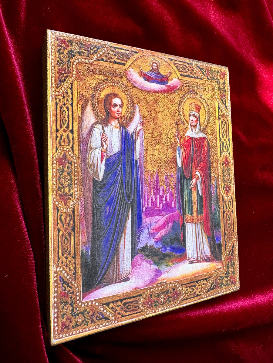Icon of Saint Princess Olga Equal-to-the-Apostles and Guardian Angel, patron saint of widows and converts
