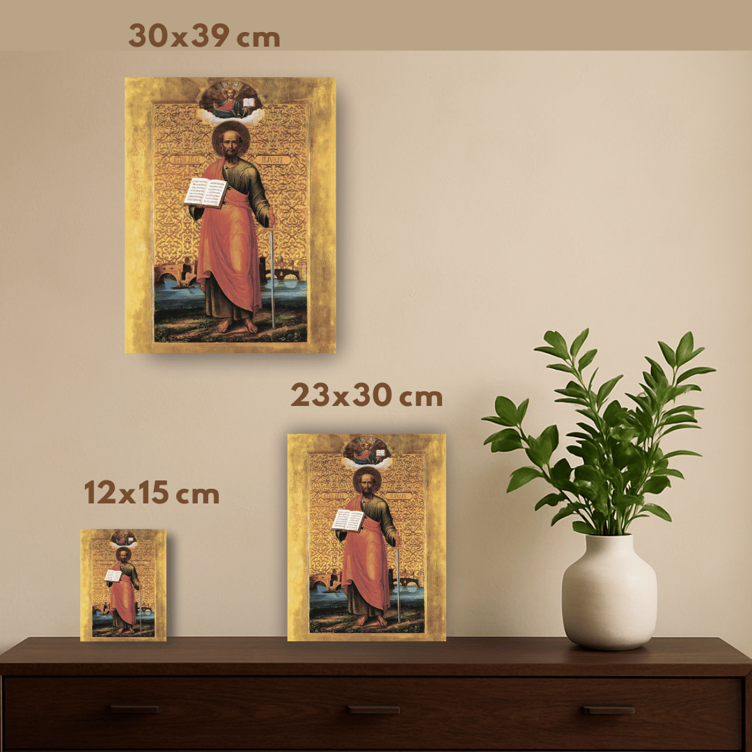 Saint Paul the Apostle. Wooden orthodox icon. icons