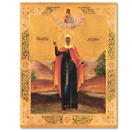 Saint Paulina of Rome wooden Orthodox icon martyr