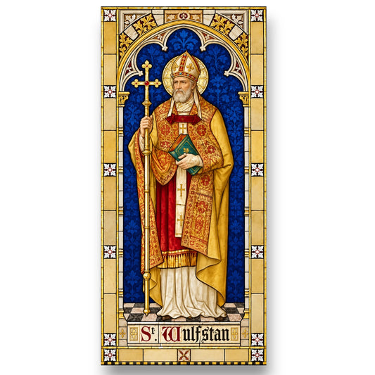 Saint Wulfstan of Worcester English bishop Orthodox icon