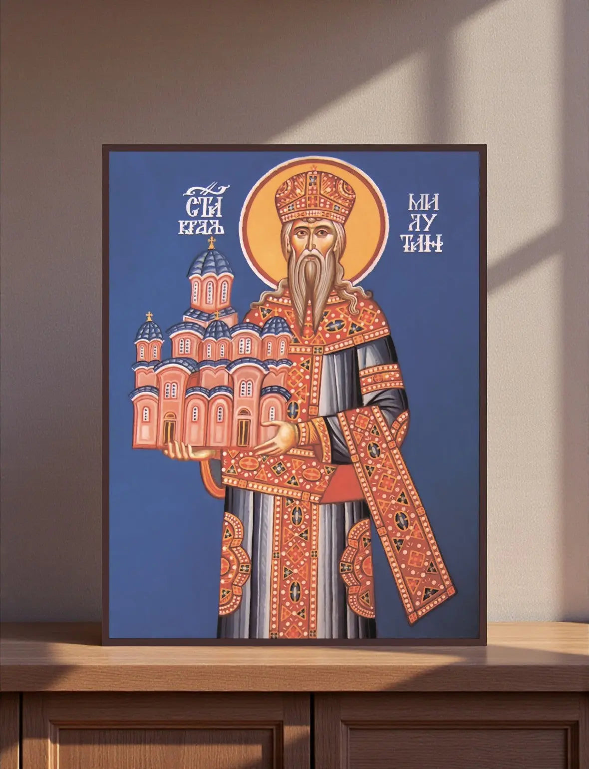 Orthodox icon of right-believing King Stefan Milutin