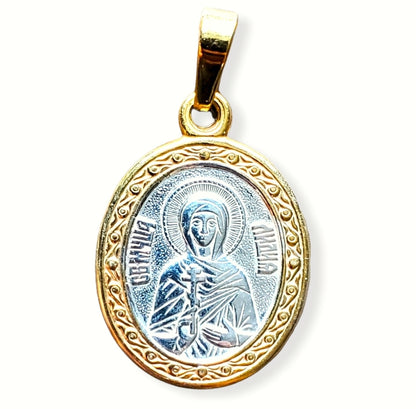 Holy Martyr Lydia of Illyria Icon Necklace pendant. Сhristian Сharm