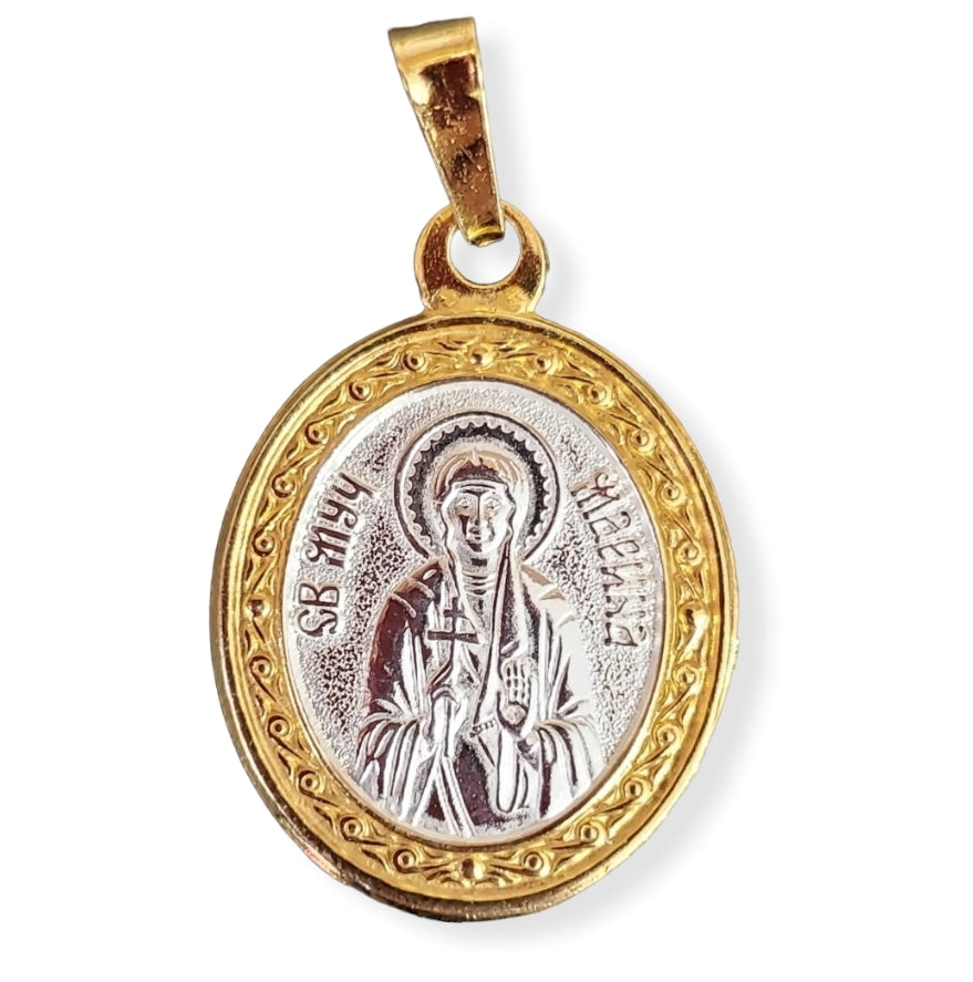 Pendentif collier icône Sainte Martyre Marina Marguerite d'Antioche. Сharm chrétien