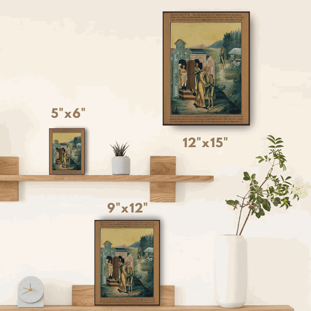 Handmade Orthodox Christian icon of mercy and forgiveness