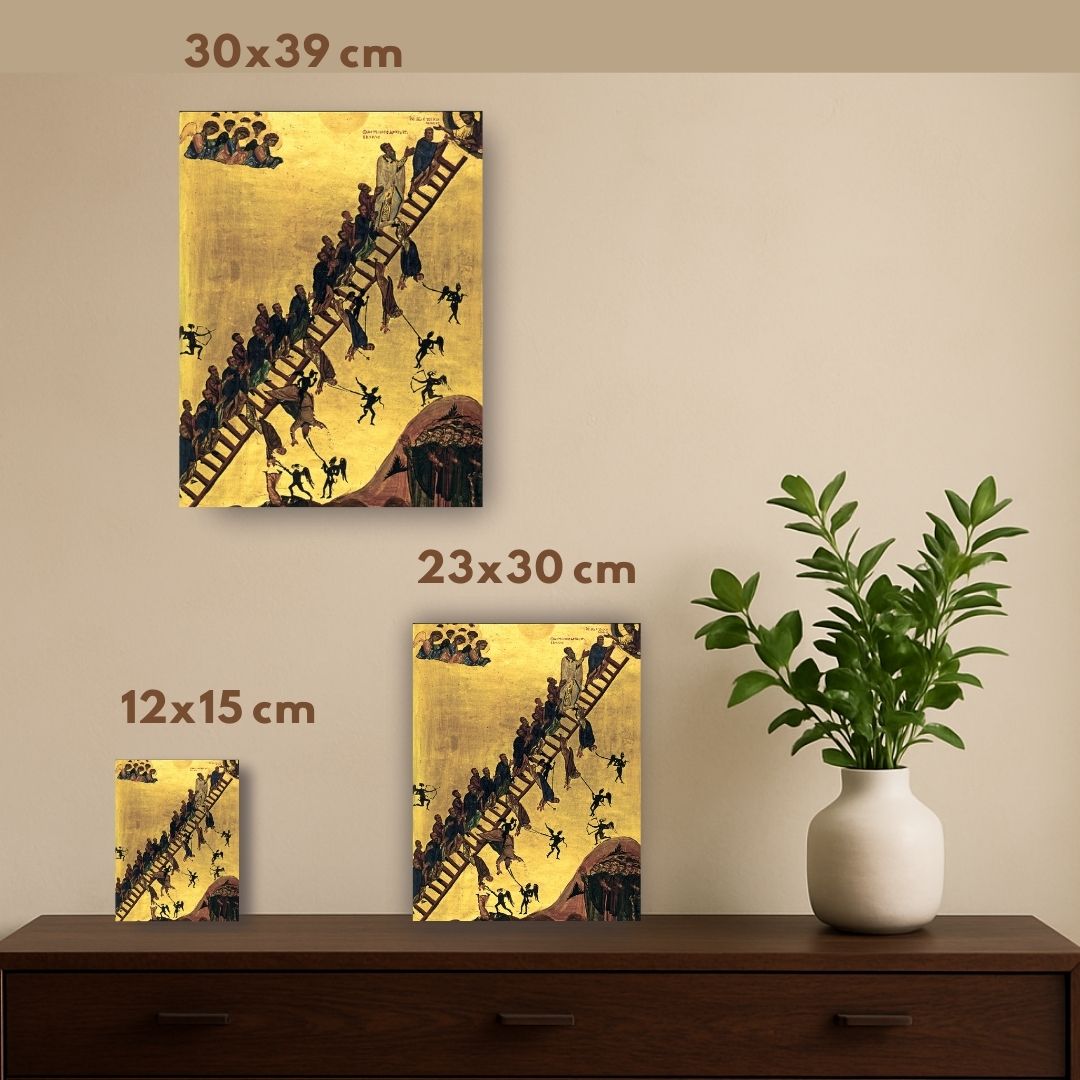 The Ladder of Divine Ascent by St. John Climacus (The Paradise Ladder) Wooden orthodox icon