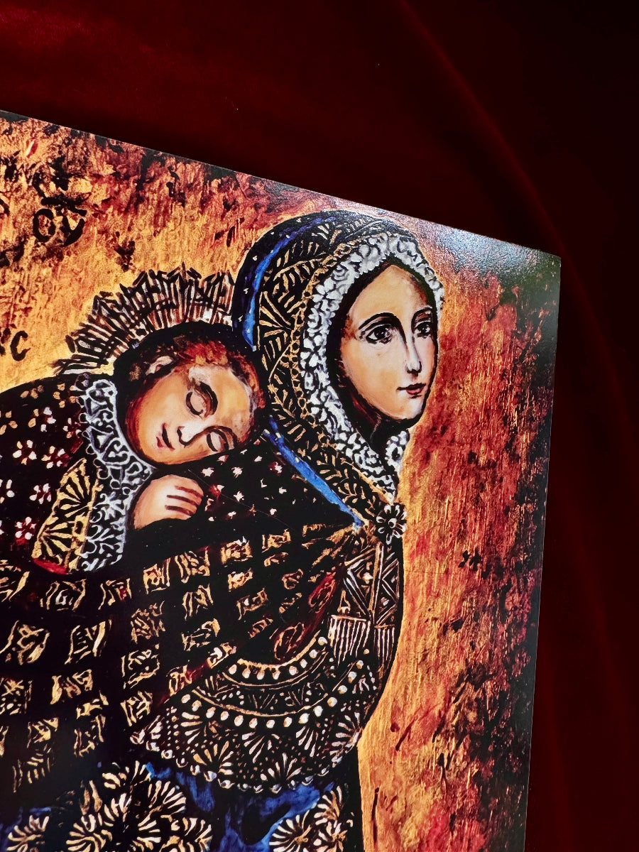 Tenera icona della Madonna col Bambino, con Gesù addormentato tra le braccia della Vergine Maria