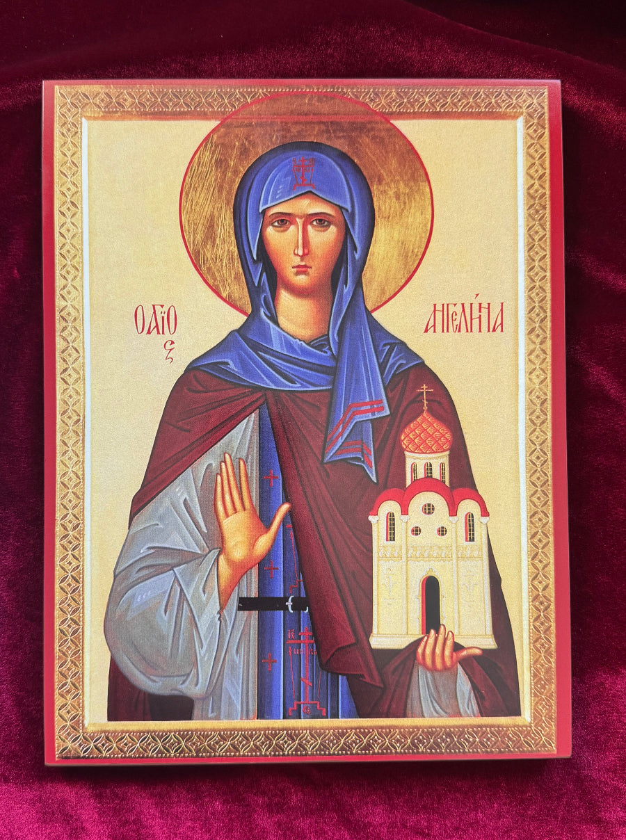 Icon of The Reverend Queen Angelina Brankovic or Angelina of Serbia