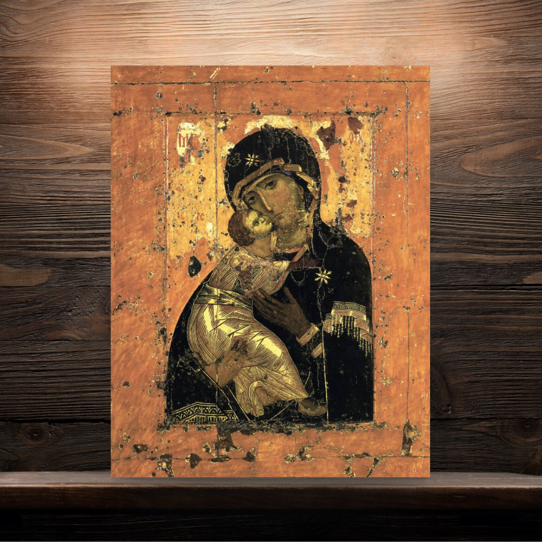 Icon of the Most Holy Theotokos of Vladimir historical Russian icon