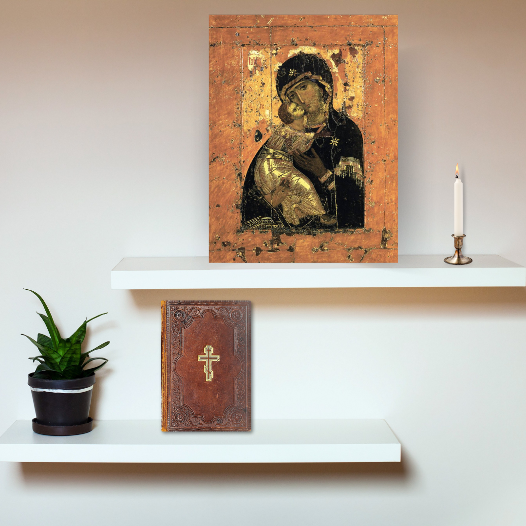 Icon of the Most Holy Theotokos of Vladimir historical Russian icon