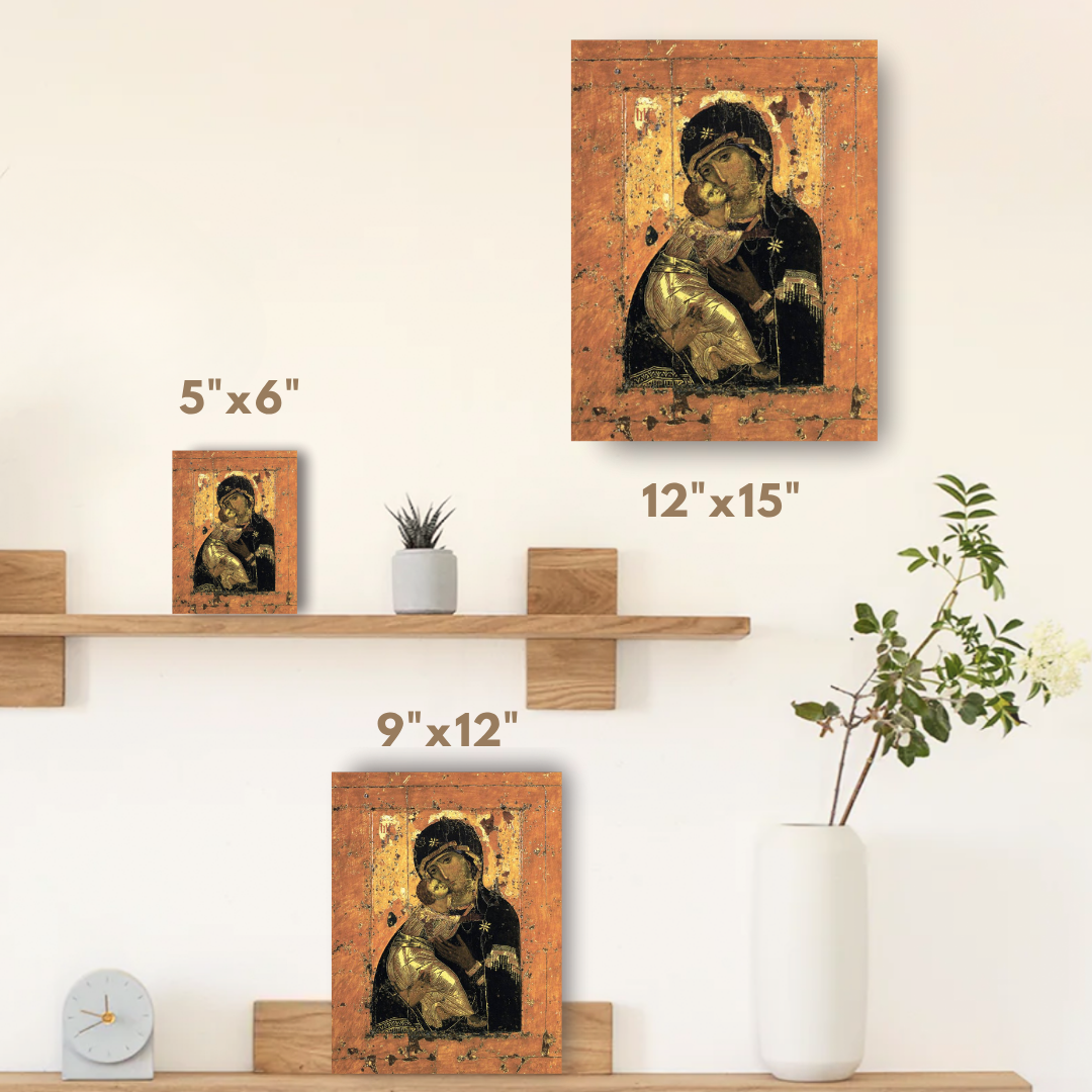 Icon of the Most Holy Theotokos of Vladimir historical Russian icon