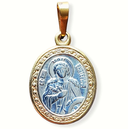Pendentif collier icône sainte grande martyre Catherine. Сharm chrétien