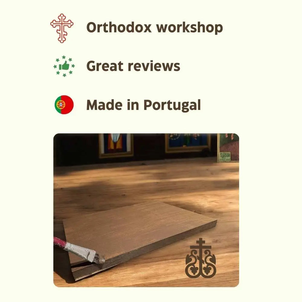 Saint Hieromartyr Antipas of Pergamum. Wooden orthodox icon. icons