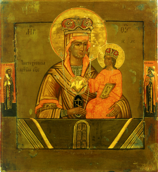 Wooden Icon of the Mother of God of Czestochowa