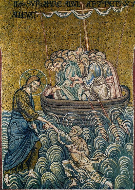 Lord, Save Me — The Icon of Peter Walking on Water, Christ Saving Peter on the Sea