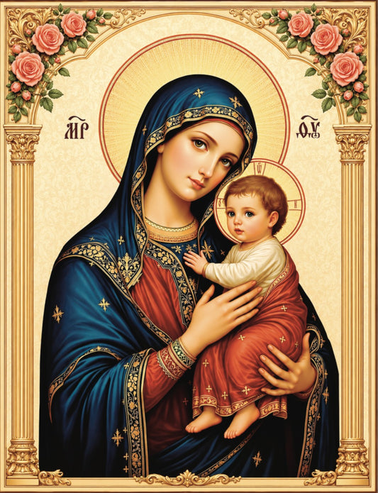 Our Lady with the Christ Child Beautiful Icon of the Mother of God